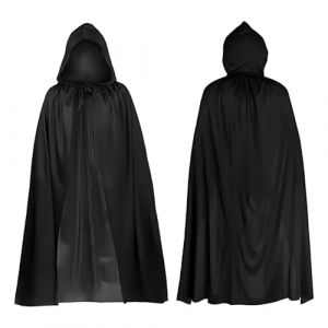 sinirttou Cape à Capuchon,Cape à Capuche Vampire Enfants, Cape Sorcier, Carnaval et Les fêtes à thème,（Noir, 140cm） (Erwsales, neuf)
