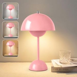 DASIAUTOEM Lampe de table champignon - Lampe de table LED sans fil - 3000 K - 6000 K - Moderne - Rechargeable - Tactile - Intensit&eacute; variable - Avec 3 modes de luminosit&eacute; - Lampe champignon pour (DASIAUTOEM-EU, neuf)