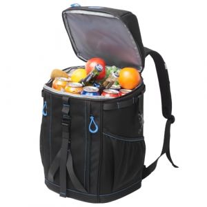 Hp hope Sac &agrave; Dos Isotherme 35L, Sac de Pique-Nique Pliable Noir, 48 Canettes Bo&icirc;te Chauffante, Glaci&egrave;re, Sac &agrave; Dos Isotherme, Grand Format pour Le Camping, La Plage, Les Activit&eacute;s de Plein (Hp hope, neuf)
