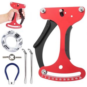 LEKEFETO Outil d'étalonnage de la tension des rayons de vélo : tensiomètre de rayon avec 5 accessoires, jauge de tension de rayons de vélo, outils de réparation de vélo (2222BUY, neuf)