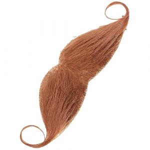 DEARMAMY à l'intérieur pinceau à barbe pour les hommes fouetter moustache jaune fausses barbes baume barbe réaliste moustache simulée fausse barbe moustache artificielle tissu en peluche (Telinei, neuf)