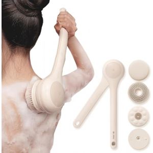 Électrique Brosse Dos, Oh,XIYU. Brosse Corps, Brosse dos Douche avec Long Manche 40cm pour Le Dos avec Manche Long pour Femme Homme Exfoliant, Nettoyage De La Peau, Massage Rechargeable Sans Fil(Rose) (Oh,XIYU., neuf)