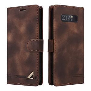 OKZone Coque pour Samsung Galaxy Note 8, &Eacute;tui de Protection de Portefeuille Antichoc de Fente pour Carte, Support de Carte &agrave; Rabat en Cuir en PU &Eacute;tui de T&eacute;l&eacute;phone pour Samsung Galaxy Note 8 (Marron) (JUST-OKZ, neuf)