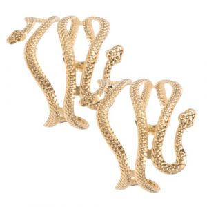 DIKACA 2 pi&egrave;ces Bracelet Manchette Serpent Ouvert Lot de Brassard R&eacute;glable Dor&eacute; pour Femme et Fille Accessoire de Bras Chic et &Eacute;l&eacute;gant pour F&ecirc;te et Usage Quotidien (HeJinL, neuf)