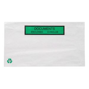 Pochettes Porte Documents Ci-inclus Adhésives en Papier Recyclable format A6 165x125 mm adaptées aux réglementations REP et LUCID- Lot de 1000 (solutions-imprimerie, neuf)