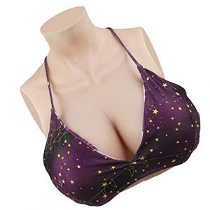KUMIHO Faux Seins en Silicone Artificielle Poitrine Forme Poitrine Proth&egrave;se pour Crossdresser Transgenres Drag Queen Mastectomie Peau r&eacute;aliste, H Cup, Blanc Ivoire, Remplie de Silicone (KUMIHO-UK, neuf)