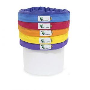 G-LEAF 600D 20 Litre 5 Gallon 5 Sacs Herbal Ice Bubble Hash Filter Bag Extractor Kit avec Sac de Transport et écran de Pressage 10 x 10 (25 microns) pour Extraire Les Essences Sac D'extraction (G-leaf, neuf)