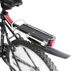 Porte-Bagages arrière de vélo, WASAGA Porte-Bagages de vélo réglable avec Garde-Boue et réflecteur, Support de Tige de Selle de vélo à dégagement Rapide (Porte-Sac) (WASAGA, neuf)