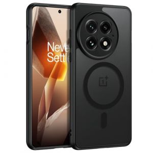 YINLAI Coque pour OnePlus 13, Compatible avec MagSafe, Magnétique Etui OnePlus 13 Translucide Mat Arrière Housse Fine Protection Caméra Antichoc Anti-Rayures Case pour OnePlus 13 6.82", Noir (Yinlai, neuf)