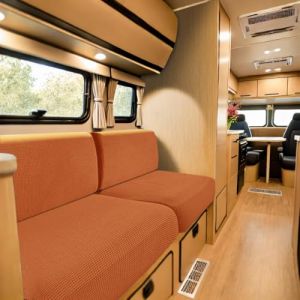 SYLC Housse De Coussin De Siège De Caravane, Jacquard Housse Banquette Camping Car avec 2 Courroies, Housse De Coussin De Canapé Extensible (Orange,W 35-45 cm, D 35-45 cm) (YUNDU, neuf)