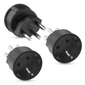 Adaptateur Prise Suisse vers France, 3 Pièces Adaptateur France vers Suisse, Adaptateur Type J, Adaptateur Prise Suisse, Adaptateur France Suisse pour Maldives, Rwanda, Liechtenstein (Obllemn-EU, neuf)
