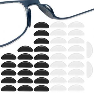 VYIBPDY Plaquettes de Nez Adh&eacute;sives pour Lunettes, 20 Paires Antid&eacute;rapants Coussinets de Nez &agrave; Lunettes en Silicone, coussinet lunettes nez,anti glisse lunettes，Plaquettes de Nez Adh&eacute;sif (ZHANG XIAOFENG DE DIAN, neuf)