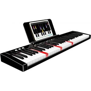 ERENCE Piano Numerique avec 61 Touches semi-lestées et Touches Lumineuses Batterie Intégré de 1800mAh et interface MIDI avec support de partitions Bluetooth Sacs pour Clavier Câble audio Casque (Terence official, neuf)
