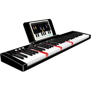 TERENCE Piano Numerique avec 61 Touches semi-lestées et Touches Lumineuses Batterie Intégré de 1800mAh et interface MIDI avec support de partitions Bluetooth Sacs pour Clavier Câble audio Casque (Terence official, neuf)