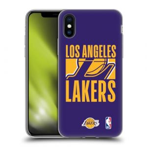 Head Case Designs sous Licence Officielle NBA Typographie Los Angeles Lakers Coque en Gel [Protection de Qualit&eacute; Militaire] Compatible avec Apple iPhone X/iPhone XS (eCell, neuf)