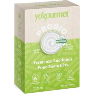 Yogourmet - Ferments Yaourt avec Probiotiques 48 Pots (6 Sachets = 6 Litres) - Faites du yaourt à la maison - Naturel, sans gluten, casher, halal (Distributeurs CAPYBARA Inc., neuf)