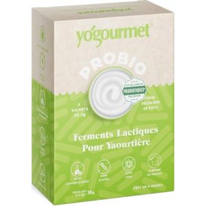 Yogourmet - Ferments Yaourt avec Probiotiques 48 Pots (6x8 Pots) - Faites du yaourt à la maison - Naturel, sans gluten, casher, halal (Distributeurs CAPYBARA Inc., neuf)