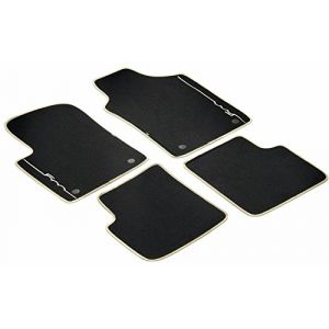 Fiat - Tapis de sol en velours avec ar&ecirc;te de couleur ivoire pour Fiat 500 - Produit d'origine (PRYCE, neuf)