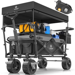 KESSER&reg; Chariot de Transport GT9000 Pliable avec Toit | Charrette &agrave; Bras | Chariot de Transport | 2 syst&egrave;mes de Ceinture &agrave; 3 Points fournis Pliable | capacit&eacute; de Charge de 80 kg Maximum (WMK Trading GmbH, neuf)