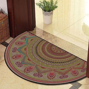 Guest Ruyunlai Paillasson Tapis D'entréE Demi Lune IntéRieur Dexterieur pour Terrasse Rond Exterieur Entree D’Entree Interieur Absorbant Bord Rose 60x110cm (Guest Ruyunlai, neuf)
