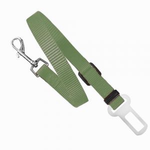 Ceinture de sécurité pour Chiens, Animaux pour Voiture, réglable, Vert (REY ®, neuf)