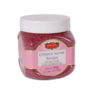 Vermicelles Multicolores 400g/Pot, Cristaux Surcés Rouges, Roses, Bleu Océan 450g/Pot - Livraison Gratuite France (900g, Cristaux sucrés rouges) (Bo Time - Direct Fabricant, neuf)