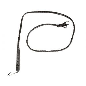 P'TIT CLOWN - 20207 - Fouet Long - Long Whip - Accessoire de Déguisement - Pour Carnaval, Fêtes à Thèmes, Dresseur, Cirque, Aventurier, Halloween, Cosplay, Manga - Imitation Cuir - Noir - 2 m (Quaerius . com, neuf)