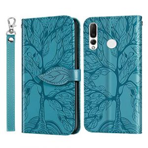 IMEIKONST Coque Compatible avec Huawei P Smart Z, Flip Étui PU Cuir [Porte-Cartes de Crédit] Portefeuille [Magnétique] Étui à Rabat Housse Coque pour Huawei Y9 Prime 2019. Tree Blue RXZ (IMEIKONST, neuf)