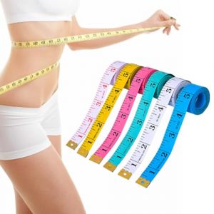 NOPKESV Lot de 6 pi&egrave;ces, m&egrave;tre ruban r&eacute;tractable pour le corps et la couture, outil de mesure de couture, ruban mesure corps flexible (150 cm x 2 cm) (WANGSHENGYA, neuf)