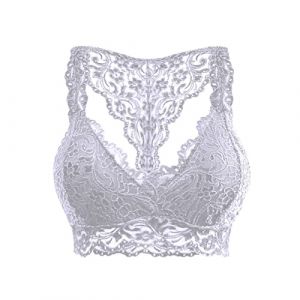 Soutien Gorge Dos Nageur, Soutien Gorge Dentelle Sexy Couleur Unie Brassière Lingerie Respirant Confortable Soutiens-Gorge Classiques Bra Push Up Lingerie Grande Taille de Sport pour Fitness Yoga (Saalee(✈7 à 14 jours Livraison✈), neuf)