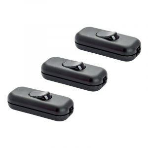 ORION LIGHTSTYLE Interrupteur interm&eacute;diaire - Interrupteur &agrave; tirette - Interrupteur pour c&acirc;bles &agrave; 2 et 3 p&ocirc;les - Fonction MARCHE/ARR&Ecirc;T - Bo&icirc;tier &agrave; bascule - 2 A pour lampadaires, lampes de table, 3 (leuchtenoutlet, neuf)