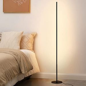 EDISHINE Lampadaire sur Pied Salon, Lampadaire LED Dimmable, Lampadaire Moderne avec Interrupteur à Pied, Blanc Chaud 3000 K, 1100 Lumens, Colonne Lumineuse 147 cm pour Salon, Chambre et Bureau (DewenwilsDirect, neuf)