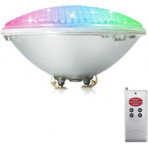 COOLWEST RGB 36W Lampe de Piscine Lumi&egrave;re LED PAR56 12V DC/AC, contr&ocirc;le par t&eacute;l&eacute;commande, Etanche IP68 &Eacute;clairage sous-marin (COOLWEST-FR, neuf)