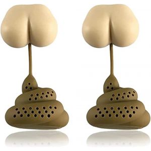 Infuseur À Thé en Silicone - Infuseur À Thé en Crotte, Infuseur À Thé pour Thé en Vrac, Drôle Infuseur À Thé À Brasser pour Le Thé, Le Café, La Cuisson des Enveloppements D'épices, 10x5x5cm (sapcetall, neuf)