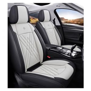 Housse Siege Voiture pour Hyundai Tucson Hybrid 2022-2025, Housse Voiture Siege Universel, Coussin en Cuir De Première Qualité Imperméable,Direct Usine(Black-Beige) (SQQYYDS, neuf)