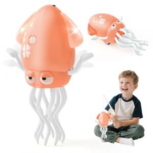 LTFIOON Electric Dancing Octopus Toy, Poulpe Dansant Électrique avec LED et Musique - 2 Modes (Danse & Rampe), Jouet Pieuvre à Esquive Automatique, Cadeau Magique pour Filles et Garçons (Rose) (LTFCash-EU, neuf)