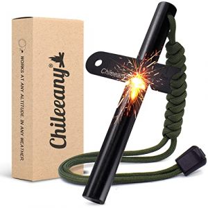 Chilee-any Big size-130x13 mm Pierres à Feu en magnésium pour 25000+ allumages, Allume Feu, Plus Simple et Efficace, très Fortes étincelles, pour Camping, randonnée, kit de Survie (Green) ZF001-3 (chileeany, neuf)