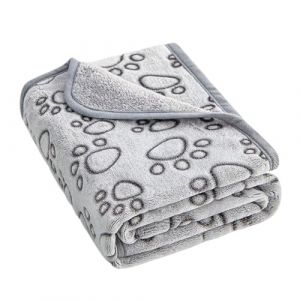 Zunishaone Couverture imprim&eacute; Pattes - Couverture Douce pour Chien, Chiot, Chat | Plaid Animal de Compagnie, Couverture de lit, Tapis Moelleux, Chaud, Lavable, id&eacute;al pour canap&eacute;, Voiture, Panier (Funuo1558, neuf)