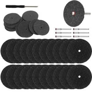 CUVZORA Lot de 60 disques à tronçonner pour Dremel - 32 mm - En métal - Avec 6 mandrin de 3 mm - Accessoire rotatif pour acier, modélisme et industrie (ISTVANGA Kft., neuf)