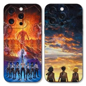 LunarDrift 2 Pi&egrave;ces Coque pour iPhone 11 6.1'', Anim&eacute; Attack on Titan Eren Armin avec Protection Cam&eacute;ra Etui Housse de Haute Qualit&eacute; TPU Silicone Mince Souple Anti-Rayures Antichoc Case-Noir6 (VITAMINROX GO, neuf)