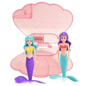 Lot de 2 Sir&egrave;ne avec Coquille Rose Jouets de Plong&eacute;e pour Piscine,Sinkers Sir&egrave;ne pour Enfants Jouets Piscine,Petites Sir&egrave;nes Jeux Piscine Cadeau pour Enfant Fille 3-12 Ans Entra&icirc;nement sous-Marin (YIHUAN Official Store, neuf)