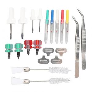 GYZOUKA 21pcs Kit de Nettoyage de la Machine à Coudre Kit de Réparation de Machines à Coudre Professionnelle avec Tournevis à Pinceaux et écranurs de Couture (Yuuanie-EU, neuf)