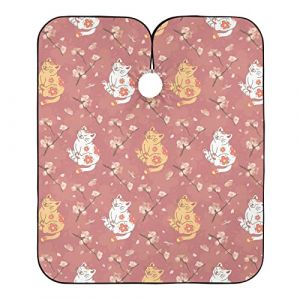 Cape De Coiffure Fleur De Chat Japonais, Cape De Coupe Professionnel Cape De Salon De Coiffure Unisexe Cape De Barbier Pour Adolescents Coiffeurs Cheveux (bozhoushixiangbenshangmaoyouxiangongsi, neuf)