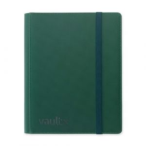 Vault X Classeur à 9 poches, 360 cartes, album Exo-Tec de qualité supérieure, 20 pages à chargement latéral, pour jeux de collection, sports, JCC (vert) (Vault X, neuf)