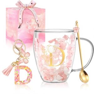 Cadeaux pour femmes, tasses &agrave; caf&eacute; en verre uniques, cadeau d'anniversaire pour elle, tasses &agrave; th&eacute; pour espresso, tasses en verre personnalis&eacute;es pour amiti&eacute;, jolies tasses en verre &agrave; double paroi (Lcc International, neuf)