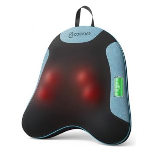COMFIER Coussin massage Dos Shiatsu sans Fil avec Chauffage - Appareil de Massage shiatsu pour le Dos, Nuque et &Eacute;paules, Cadeau pour homme/femme - Soulagement Douleurs Lombaires et Musculaires (Comfier-EU, neuf)