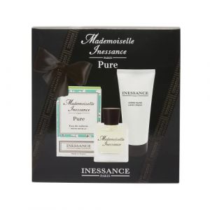 Inessance Paris - Coffret Cadeau Mademoiselle Inessance Pure - Eau de Toilette Femme - 97% d&rsquo;Ingr&eacute;dients d'Origine Naturelle - Parfum Floral et Lumineux - Eau de Toilette 50ml, Cr&egrave;me Mains 100ml (Corine de Farme, neuf)