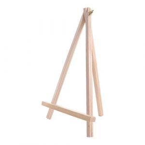 Mini Chevalet d'affichage en bois naturel, petit chevalet en bois, petit support de table en bois pour cartes et photos (20x30 CM) (jugyvgt, neuf)