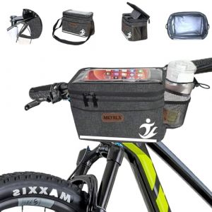 MKYRLX Sacoche V&eacute;lo 5L Imperm&eacute;able, Sac Guidon avec Support T&eacute;l&eacute;phone &Eacute;tanche, Compartiment Isotherme pour Repas, Bandouli&egrave;re Amovible, Id&eacute;al Cyclisme, Travail, &Eacute;cole (First month, neuf)