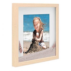 PHOTOLINI Cadre Photo 3D à remplir 30 x 30 cm Naturel, Cadre boîte Profond avec Passe-Partout, pour Objets jusqu'à 1,5 cm, Bois MDF, Verre - pour Les Loisirs créatifs & comme Cadeau (PHOTOLINI, neuf)
